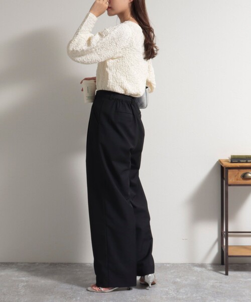 fredy emue（フレディエミュ）の「ポコポコ袖ボリュームプルオーバーカットソー（Tシャツ/カットソー・レディース・ブラック/オフホワイト/ベビーピンク・38）」の22枚目の写真