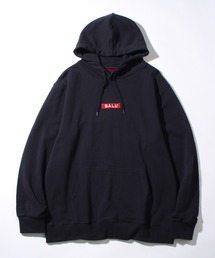 【BALL/ボール】オープンエンド裏毛　BOXロゴワッペンプルパーカー