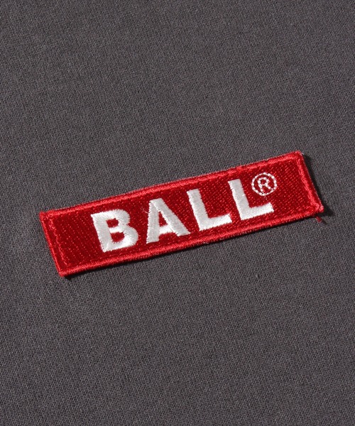 BALL(ボール)の「【BALL/ボール】オープンエンド裏毛 BOXロゴワッペンプルパーカー(パーカー・メンズ・チャコール/ダークグレー/ネイビー/ブラック・M/LL/L)」の9枚目の写真