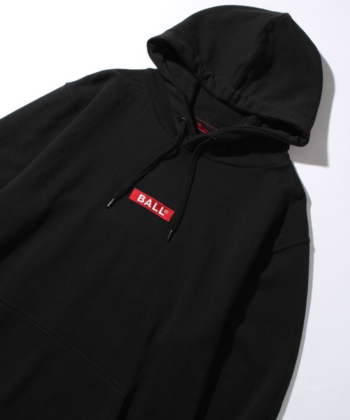 BALL(ボール)の「【BALL/ボール】オープンエンド裏毛 BOXロゴワッペンプルパーカー(パーカー・メンズ・チャコール/ダークグレー/ネイビー/ブラック・M/LL/L)」の14枚目の写真
