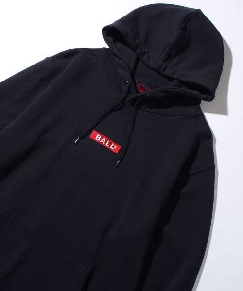 BALL(ボール)の「【BALL/ボール】オープンエンド裏毛 BOXロゴワッペンプルパーカー(パーカー・メンズ・チャコール/ダークグレー/ネイビー/ブラック・M/LL/L)」の17枚目の写真