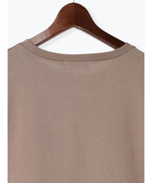 Te chichi TERRASSE（テチチテラス）の「フロッキープリントTシャツ（Tシャツ/カットソー・レディース・モカ/チャコールグレー/オフホワイト・F）」の19枚目の写真