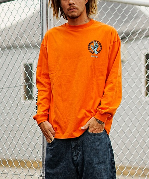 SANTA CRUZ（サンタクルーズ）の「【ムラサキスポーツ限定】SANTACRUZ/サンタクルーズ ロンT/長袖 バックプリント 502233403（Tシャツ/カットソー・メンズ・オレンジ/ブラック/ホワイト・M/XL/L）」の10枚目の写真