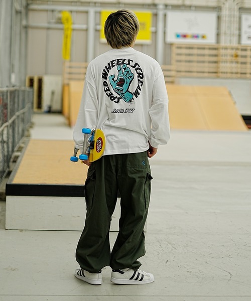 SANTA CRUZ（サンタクルーズ）の「【ムラサキスポーツ限定】SANTACRUZ/サンタクルーズ ロンT/長袖 バックプリント 502233403（Tシャツ/カットソー・メンズ・オレンジ/ブラック/ホワイト・M/XL/L）」の5枚目の写真