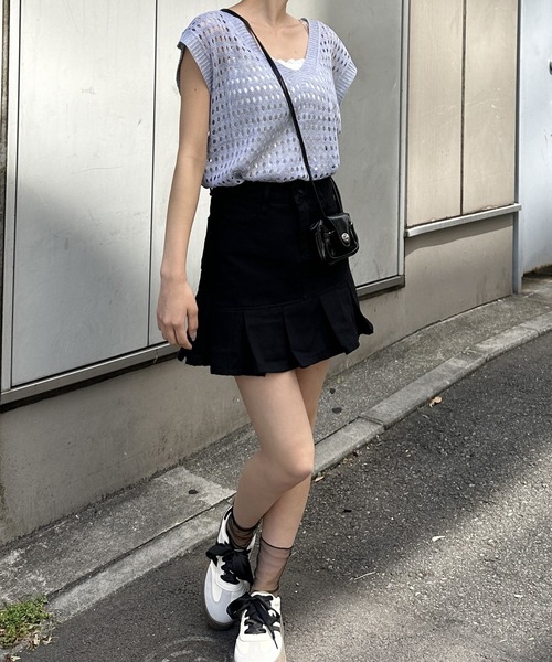 Silly(シリー)の「【大人かわいいアイテム♪】フレンチスリーブニットプルオーバー(ニット/セーター・レディース・ベージュ/ホワイト/ブラウン/ブラック/グレー・FREE)」の22枚目の写真