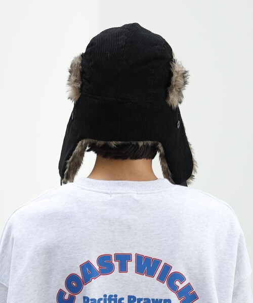 BEAMS HEART(ビームスハート)の「BEAMS HEART / コーデュロイ アビエイター キャップ(キャップ・メンズ・ブラック・ONE SIZE)」の6枚目の写真