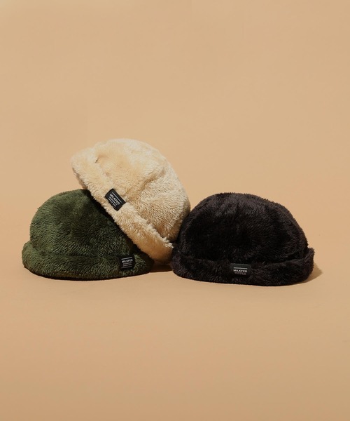 MILKFED.（ミルクフェド）の「LOGO FLUFFY ROLL CAP（ハット・レディース・ベージュ/ブラック/オリーブ・ONE SIZE）」の5枚目の写真