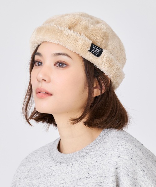 MILKFED.（ミルクフェド）の「LOGO FLUFFY ROLL CAP（ハット・レディース・ベージュ/ブラック/オリーブ・ONE SIZE）」の12枚目の写真