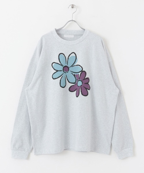 SENSE OF PLACE by URBAN RESEARCH（センスオブプレイスバイアーバンリサーチ）の「ポップアートフラワープリントロングTシャツ A（Tシャツ/カットソー・メンズ・ホワイト/オートミール/ブラック・MEDIUM/LARGE）」の18枚目の写真