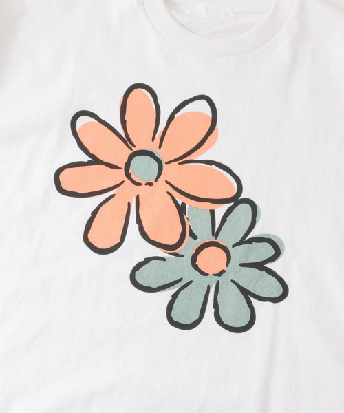 SENSE OF PLACE by URBAN RESEARCH（センスオブプレイスバイアーバンリサーチ）の「ポップアートフラワープリントロングTシャツ A（Tシャツ/カットソー・メンズ・ホワイト/オートミール/ブラック・MEDIUM/LARGE）」の21枚目の写真