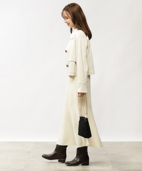 grove（グローブ）の「◆カジュアルにもフェミニンにも着こなせる♪マシュマロタッチジャケット（ブルゾン・レディース・グレー系その他/ブルー/アイボリー・02/01）」の6枚目の写真