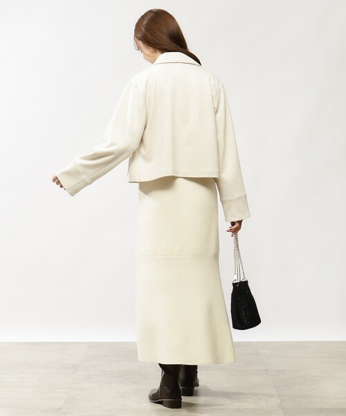 grove（グローブ）の「◆カジュアルにもフェミニンにも着こなせる♪マシュマロタッチジャケット（ブルゾン・レディース・グレー系その他/ブルー/アイボリー・02/01）」の7枚目の写真