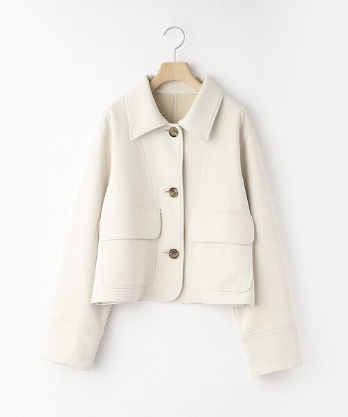 grove（グローブ）の「◆カジュアルにもフェミニンにも着こなせる♪マシュマロタッチジャケット（ブルゾン・レディース・グレー系その他/ブルー/アイボリー・02/01）」の11枚目の写真