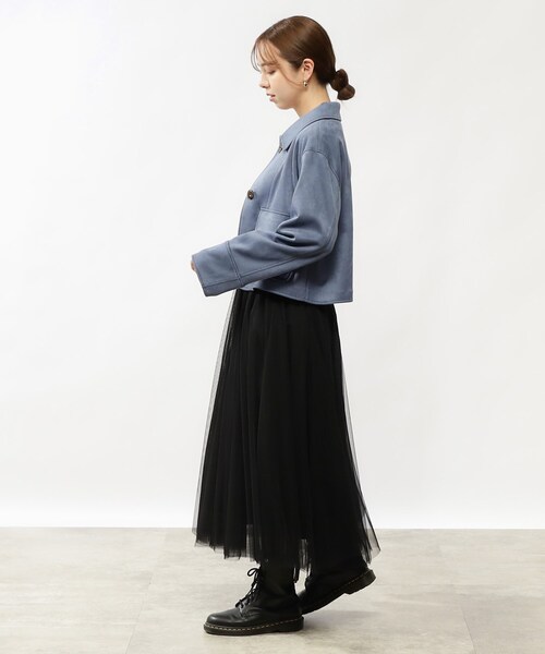 grove（グローブ）の「◆カジュアルにもフェミニンにも着こなせる♪マシュマロタッチジャケット（ブルゾン・レディース・グレー系その他/ブルー/アイボリー・02/01）」の17枚目の写真