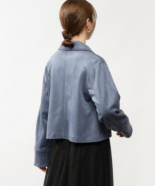 grove（グローブ）の「◆カジュアルにもフェミニンにも着こなせる♪マシュマロタッチジャケット（ブルゾン・レディース・グレー系その他/ブルー/アイボリー・02/01）」の21枚目の写真