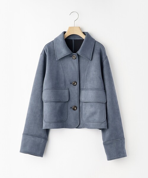 grove（グローブ）の「◆カジュアルにもフェミニンにも着こなせる♪マシュマロタッチジャケット（ブルゾン・レディース・グレー系その他/ブルー/アイボリー・02/01）」の22枚目の写真