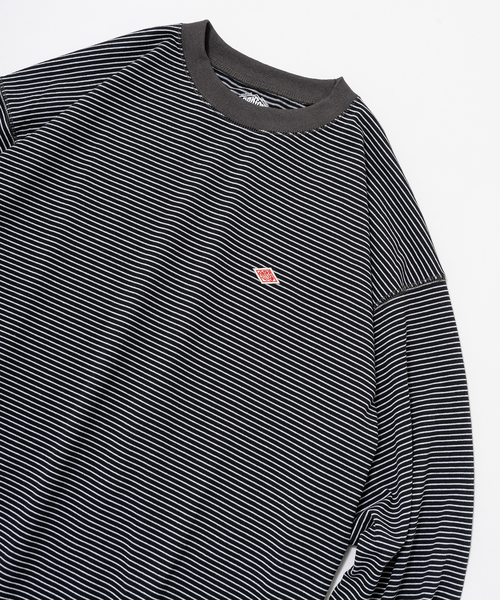 DANTON（ダントン）の「【DANTON / ダントン】SWEAT T-SHIRT/BORDER（Tシャツ/カットソー・メンズ・ブラック/チャコールグレー/グリーン・MEDIUM/X-LARGE/LARGE）」の4枚目の写真