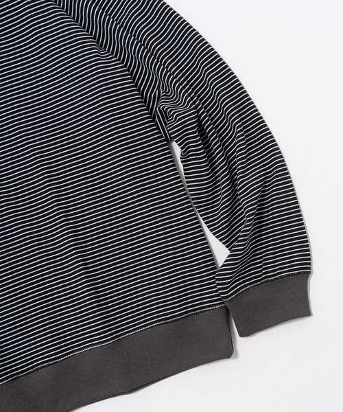 DANTON（ダントン）の「【DANTON / ダントン】SWEAT T-SHIRT/BORDER（Tシャツ/カットソー・メンズ・ブラック/チャコールグレー/グリーン・MEDIUM/X-LARGE/LARGE）」の5枚目の写真