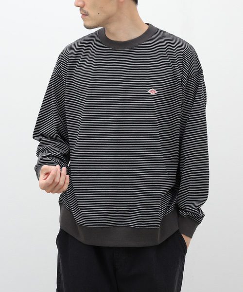 DANTON（ダントン）の「【DANTON / ダントン】SWEAT T-SHIRT/BORDER（Tシャツ/カットソー・メンズ・ブラック/チャコールグレー/グリーン・MEDIUM/X-LARGE/LARGE）」の7枚目の写真