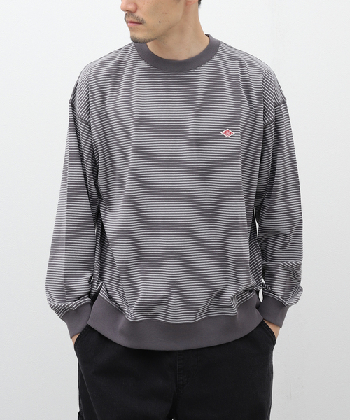 DANTON（ダントン）の「【DANTON / ダントン】SWEAT T-SHIRT/BORDER（Tシャツ/カットソー・メンズ・ブラック/チャコールグレー/グリーン・MEDIUM/X-LARGE/LARGE）」の8枚目の写真