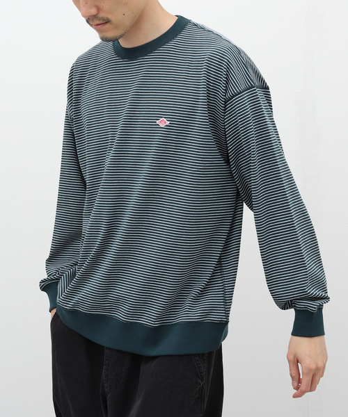 DANTON（ダントン）の「【DANTON / ダントン】SWEAT T-SHIRT/BORDER（Tシャツ/カットソー・メンズ・ブラック/チャコールグレー/グリーン・MEDIUM/X-LARGE/LARGE）」の9枚目の写真