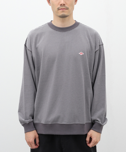 DANTON（ダントン）の「【DANTON / ダントン】SWEAT T-SHIRT/BORDER（Tシャツ/カットソー・メンズ・ブラック/チャコールグレー/グリーン・MEDIUM/X-LARGE/LARGE）」の11枚目の写真