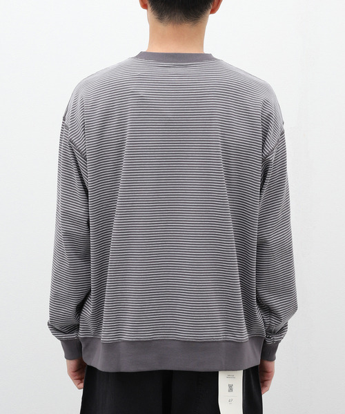 DANTON（ダントン）の「【DANTON / ダントン】SWEAT T-SHIRT/BORDER（Tシャツ/カットソー・メンズ・ブラック/チャコールグレー/グリーン・MEDIUM/X-LARGE/LARGE）」の13枚目の写真