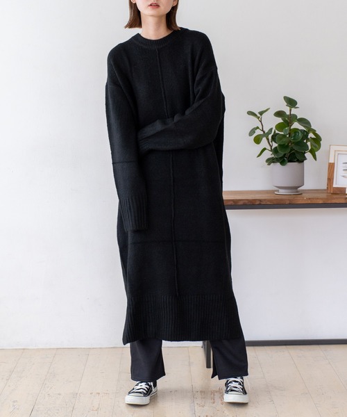 VitaFelice（ヴィータフェリーチェ）の「裏起毛 サイドスリット セミフレアリブレギンスパンツ（その他パンツ・レディース・ブルー系/ブラック/キャメル/ベージュ・FREE）」の15枚目の写真