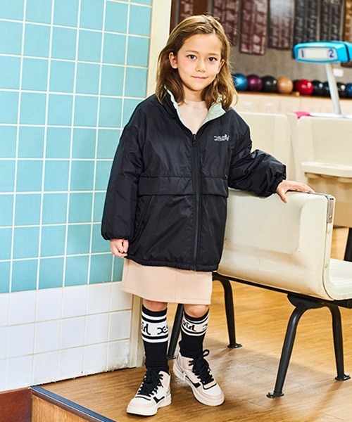 X-girl Stages リバーシブル中綿マンパ 120cm エックスガール ステージス(X-girl Stages)リバーシブル中綿