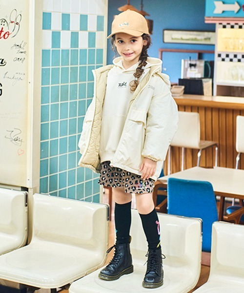 X-girl Stages リバーシブル中綿マンパ 120cm エックスガール ステージス(X-girl Stages)リバーシブル中綿