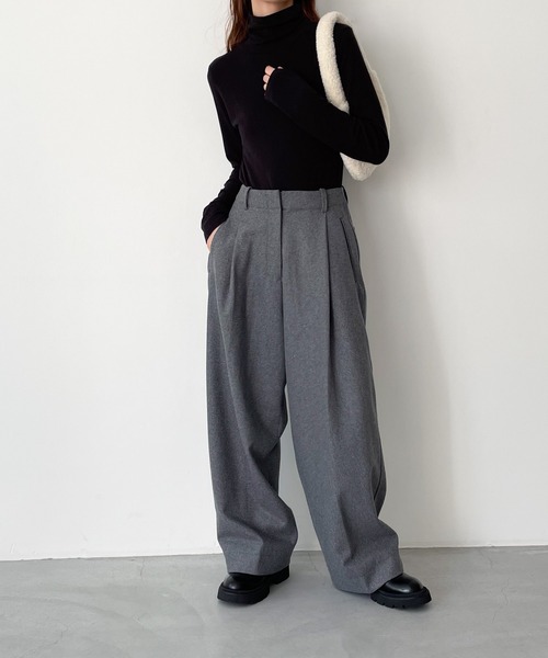 CANAL JEAN（キャナルジーン）の「El mar　シアーハイネックロングTシャツ（Tシャツ/カットソー・レディース・ブラック/チャコールグレー/アイボリー・ONE SIZE）」の10枚目の写真