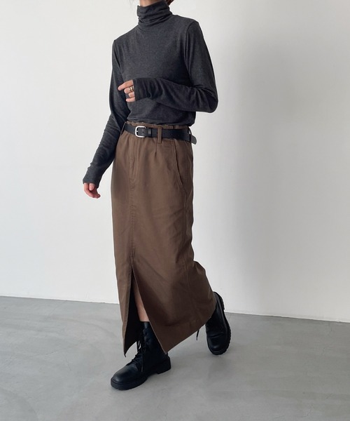 CANAL JEAN（キャナルジーン）の「El mar　シアーハイネックロングTシャツ（Tシャツ/カットソー・レディース・ブラック/チャコールグレー/アイボリー・ONE SIZE）」の13枚目の写真