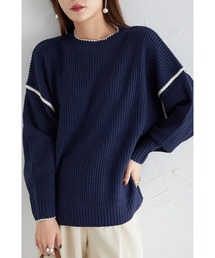 【ZOZO限定】地柄編み配色プルオーバー