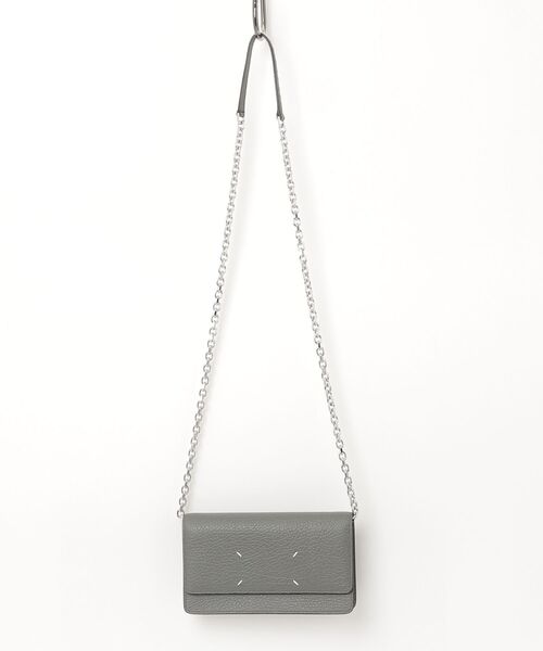 Maison Margiela（メゾンマルジェラ）の「Maison Margiela / メゾン マルジェラ：LARGE CHAIN WALLET：SA3UI0008-P4455[ANN]（ショルダーバッグ・レディース・ブラック/ピンク系その他/グリーン系その他・FREE）」の3枚目の写真