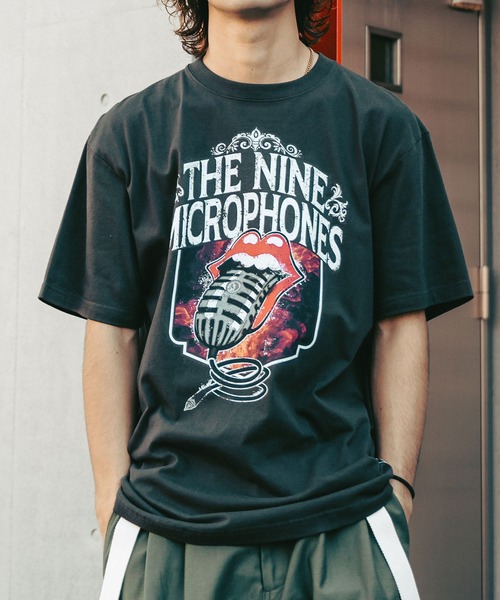 【セール】Lips and Microphone TEE（Tシャツ/カットソー）｜NineMicrophones（ナインマイクロフォンズ）