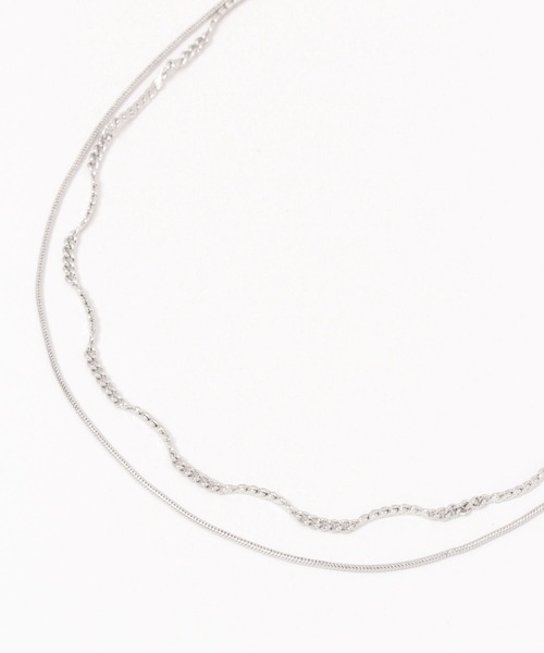 Heather（ヘザー）の「シンプル2連ネックレス  989756（ネックレス・レディース・シルバー/ゴールド・ONE SIZE）」の3枚目の写真