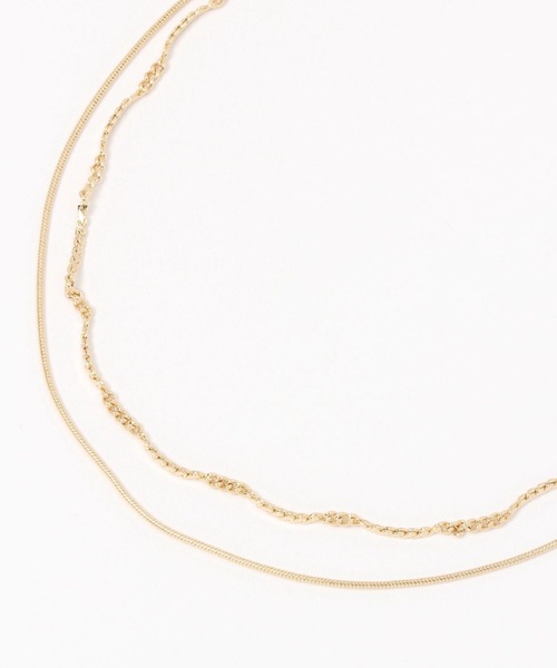 Heather（ヘザー）の「シンプル2連ネックレス  989756（ネックレス・レディース・シルバー/ゴールド・ONE SIZE）」の4枚目の写真