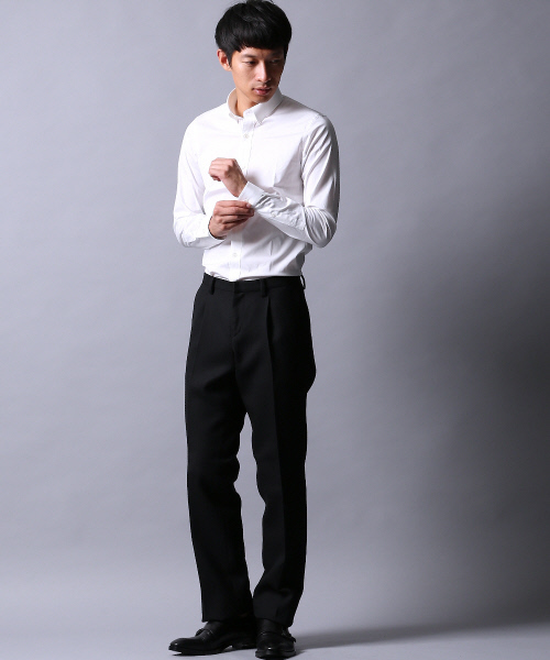 5351 POUR LES HOMMES（ゴーサンゴーイチプールオム）の「ストレッチブロードシャツ（シャツ/ブラウス・メンズ・ブラック/ホワイト・3/4/1/2）」の10枚目の写真