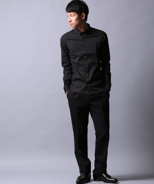 5351 POUR LES HOMMES（ゴーサンゴーイチプールオム）の「ストレッチブロードシャツ（シャツ/ブラウス・メンズ・ブラック/ホワイト・3/4/1/2）」の12枚目の写真