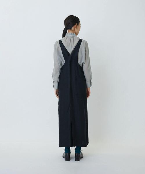 MHL. オールインワン　スカート　つなぎ LOISIR（ロワズィール）の「リネンツイルジャンパースカート