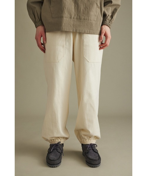 STYLEMIXER(スタイルミキサー)の「ヘビー天竺カットルーズパンツ(その他パンツ・メンズ・アイボリー/ブラック・MEDIUM/LARGE)」の4枚目の写真