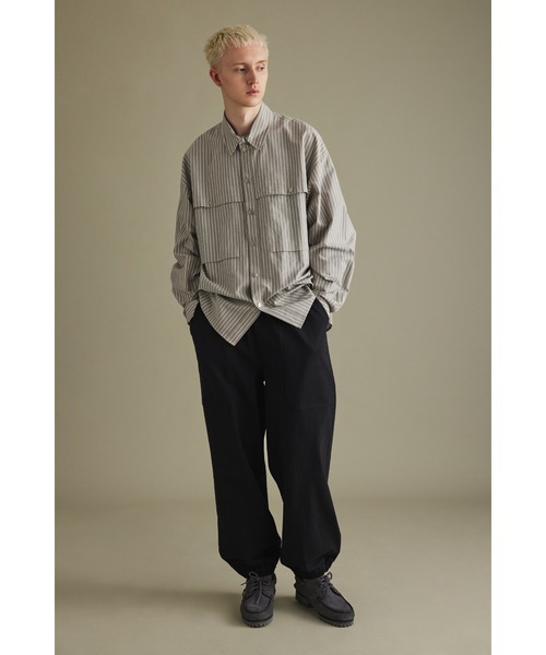 STYLEMIXER(スタイルミキサー)の「ヘビー天竺カットルーズパンツ(その他パンツ・メンズ・アイボリー/ブラック・MEDIUM/LARGE)」の17枚目の写真