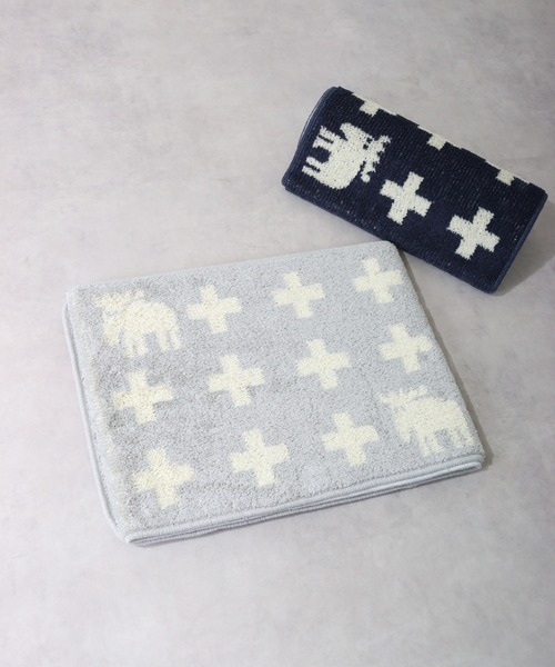 moz(モズ)の「moz キッチンマット クロス 45x240(ラグ/マット・レディース・グレー/ネイビー・FREE)」の1枚目の写真