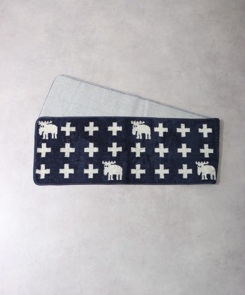 moz(モズ)の「moz キッチンマット クロス 45x240(ラグ/マット・レディース・グレー/ネイビー・FREE)」の4枚目の写真