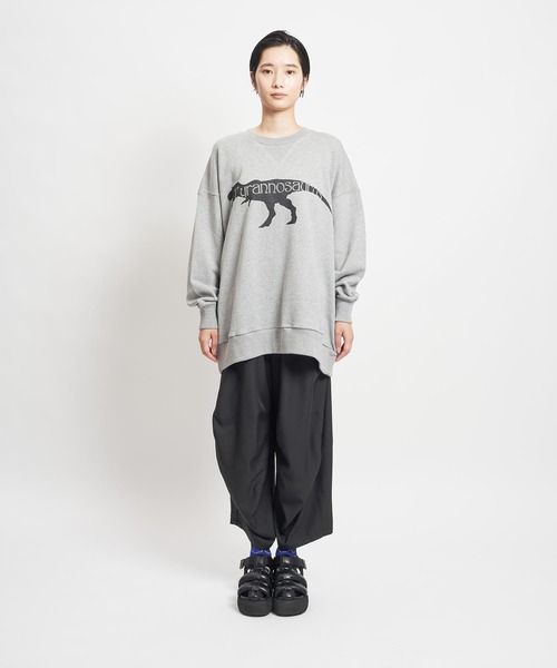 gomme（ゴム）の「30/10裏毛　70スウェットT（スウェット・レディース・チャコールグレー/トップグレー/ブラック・MEDIUM）」の6枚目の写真