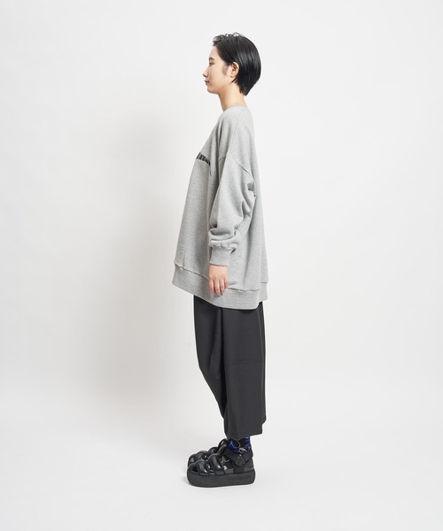 gomme（ゴム）の「30/10裏毛　70スウェットT（スウェット・レディース・チャコールグレー/トップグレー/ブラック・MEDIUM）」の7枚目の写真