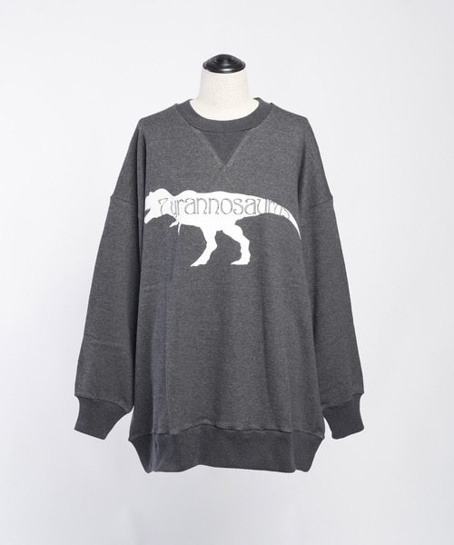 gomme（ゴム）の「30/10裏毛　70スウェットT（スウェット・レディース・チャコールグレー/トップグレー/ブラック・MEDIUM）」の19枚目の写真