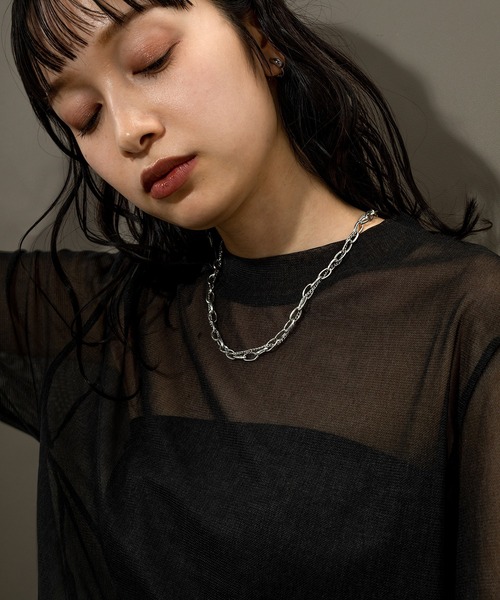 voov(ブーブ)の「【金属アレルギー対応】2種 オーバル チェーン ネックレス サージカル 結婚式(ネックレス・レディース・ゴールド/シルバー・フリー)」の8枚目の写真