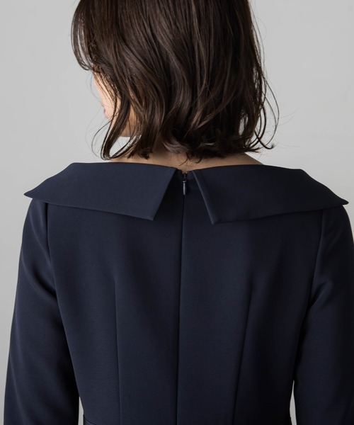 Viaggio Blu（ビアッジョブルー）の「soalonダブルクロスワンピース（ワンピース・レディース・ベージュ/ネイビー・M/S）」の18枚目の写真