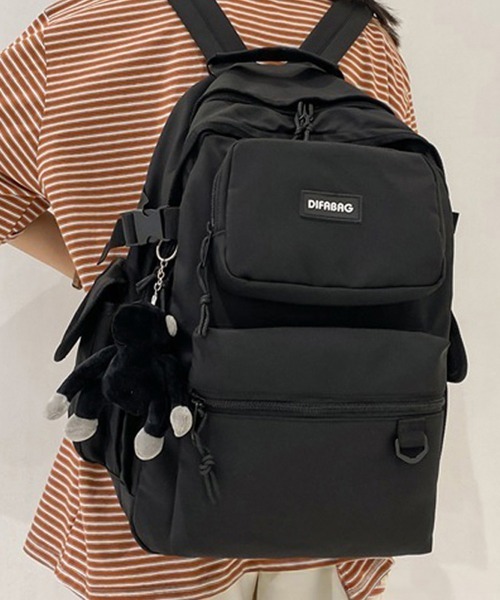 Miniministore（ミニミニストア）の「リュックサック 内ポケット付き 大容量（バックパック/リュック・レディース・ラベンダー/ブラック/アイボリー/ブルー・フリー）」の5枚目の写真